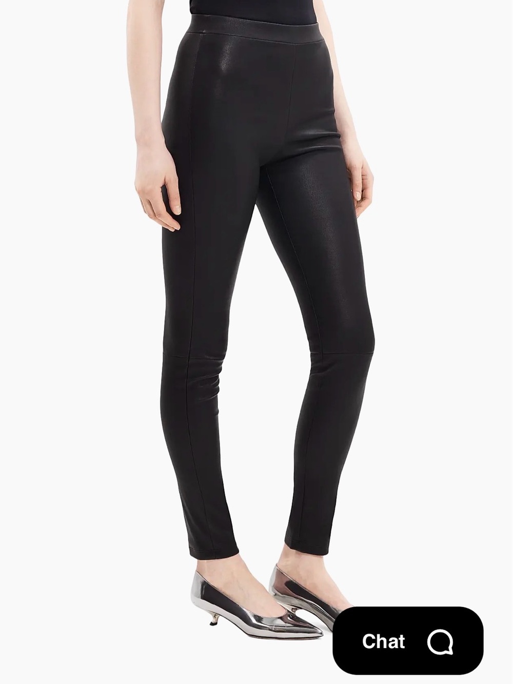 Theory Luxe Lambskin Pull-On Leather Leggings Black (4)